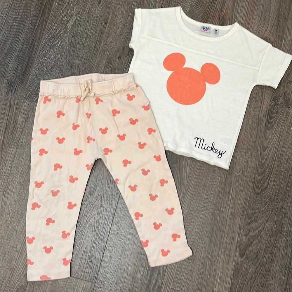 Junk Food Mickey Tee and Pants Set 4T